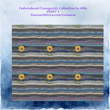 Load image into Gallery viewer, Embroidered Tranquility Collection by Abby - 14 fun prints - Rainier Fabrics Exclusive - Please order by 1/2 Yard - All prints are continuous