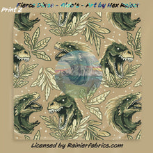 Load image into Gallery viewer, Fierce Dinos for Aldo by Hex Reject - 2-5 business days to ship - Order by 1/2 yard