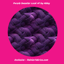 Load image into Gallery viewer, Purple Sweater look - 7 patterns by Abby - Exclusive to Rainier Fabrics