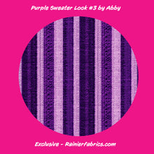Load image into Gallery viewer, Purple Sweater look - 7 patterns by Abby - Exclusive to Rainier Fabrics
