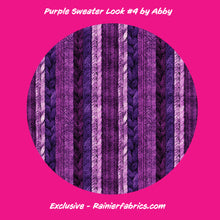 Load image into Gallery viewer, Purple Sweater look - 7 patterns by Abby - Exclusive to Rainier Fabrics