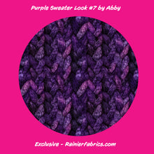 Load image into Gallery viewer, Purple Sweater look - 7 patterns by Abby - Exclusive to Rainier Fabrics
