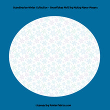 Load image into Gallery viewer, Scandinavian Winter Collection - Snowflakes by McKay Manor Musers - Please order by 1/2 Yard - All prints are continuous