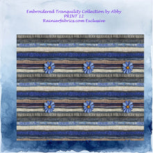 Load image into Gallery viewer, Embroidered Tranquility Collection by Abby - 14 fun prints - Rainier Fabrics Exclusive - Please order by 1/2 Yard - All prints are continuous