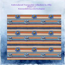 Load image into Gallery viewer, Embroidered Tranquility Collection by Abby - 14 fun prints - Rainier Fabrics Exclusive - Please order by 1/2 Yard - All prints are continuous