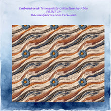 Load image into Gallery viewer, Embroidered Tranquility Collection by Abby - 14 fun prints - Rainier Fabrics Exclusive - Please order by 1/2 Yard - All prints are continuous