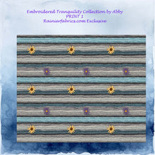 Load image into Gallery viewer, Embroidered Tranquility Collection by Abby - 14 fun prints - Rainier Fabrics Exclusive - Please order by 1/2 Yard - All prints are continuous