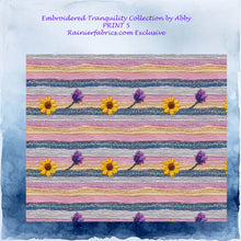 Load image into Gallery viewer, Embroidered Tranquility Collection by Abby - 14 fun prints - Rainier Fabrics Exclusive - Please order by 1/2 Yard - All prints are continuous