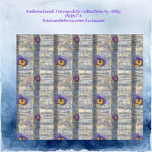 Load image into Gallery viewer, Embroidered Tranquility Collection by Abby - 14 fun prints - Rainier Fabrics Exclusive - Please order by 1/2 Yard - All prints are continuous