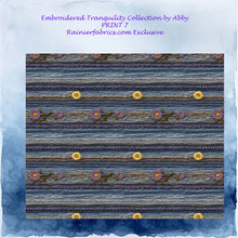 Load image into Gallery viewer, Embroidered Tranquility Collection by Abby - 14 fun prints - Rainier Fabrics Exclusive - Please order by 1/2 Yard - All prints are continuous
