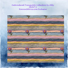 Load image into Gallery viewer, Embroidered Tranquility Collection by Abby - 14 fun prints - Rainier Fabrics Exclusive - Please order by 1/2 Yard - All prints are continuous