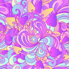 Load image into Gallery viewer, Abstract Mushrooms and coordinates - Order by half yard - See below for instructions on ordering and base fabrics