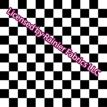 Load image into Gallery viewer, Monster Trucks from It's Just Peachy - 2 variations and checkered flag - Order by half yard - See below for instructions on ordering and base fabrics