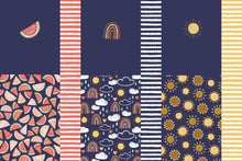Load image into Gallery viewer, Chalk Rainbows, Suns & Watermelons from Popologie - 2-5 day turnaround - Order by 1/2 yard; Description of bases below