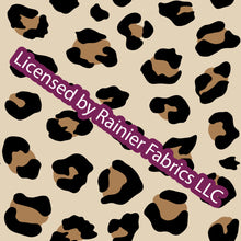 Load image into Gallery viewer, Natural Leopard - with solids - Order by half yard - See below for instructions on ordering and base fabrics