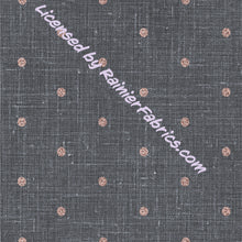 Load image into Gallery viewer, Hearts and Dots on Linen Look from Rosemary Stevenson - 2-5 day turnaround - Order by 1/2 yard; Description of bases below
