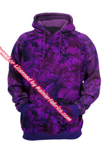 Load image into Gallery viewer, Purple Black Flowers and Ombre from Rosemary Stevenson - 2-5 day turnaround - Order by 1/2 yard; Description of bases below