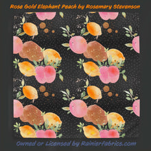 Load image into Gallery viewer, Rose Gold Elephant Peach by Rosemary Stevenson - 2-5 day turnaround - Order by 1/2 yard; Description of bases below