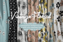 Load image into Gallery viewer, Vintage Floral Collection from Popologie - 2-5 day turnaround - Order by 1/2 yard; Description of bases below
