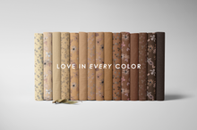 Load image into Gallery viewer, Love in Every Color - art from Popologie - 2-5 day turnaround - Order by 1/2 yard; Description of bases below