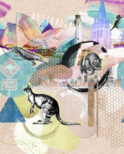 Load image into Gallery viewer, Australia - Around the World - Limited Collection from Popologie - Order by half yard -instructions below on base fabrics