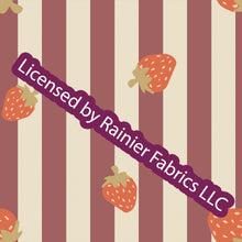 Load image into Gallery viewer, Strawberry Stripe Rouge from Popologie with solids - Order by half yard - See below for instructions on ordering and base fabrics