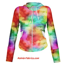 Load image into Gallery viewer, Rainbow Wash on Linen (slightly distressed) from Rosemary Stevenson - 2-5 day turnaround - Order by 1/2 yard; Description of bases below