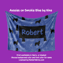 Load image into Gallery viewer, Aussies by Nina Blanket with color options (Australian Shepherd Dog)