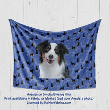 Load image into Gallery viewer, Aussies by Nina Blanket with color options (Australian Shepherd Dog)