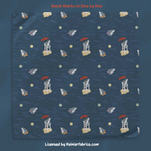 Load image into Gallery viewer, Beach Sharks by Nina with color variations - TAT 2-5 Days (Turn around time) - Order by 1/2 yard; Description of bases below