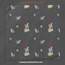 Load image into Gallery viewer, Beach Sharks by Nina with color variations - TAT 2-5 Days (Turn around time) - Order by 1/2 yard; Description of bases below
