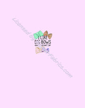 Load image into Gallery viewer, Bows with Panel - 2-5 day turnaround - Order by 1/2 yard; Description of bases below