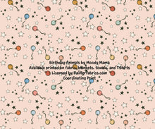 Load image into Gallery viewer, Birthday Animals Moody Mama - 2-5 day turnaround - Order by 1/2 yard; Description of bases below