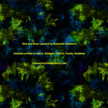 Load image into Gallery viewer, Green and Blue Leopard from Rosemary Stevenson - 2-5 day turnaround - Order by 1/2 yard; Description of bases below