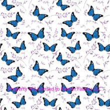 Load image into Gallery viewer, Butterflies with options from Nina with solids - Order by half yard - See below for instructions on ordering and base fabrics