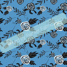Load image into Gallery viewer, Blue Floral by Nina - Order by half yard -instructions below on base fabrics