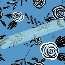 Load image into Gallery viewer, Blue Floral by Nina - Order by half yard -instructions below on base fabrics