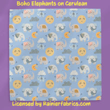 Load image into Gallery viewer, Boho Elephants with Background Options - 2-5 day turnaround - Order by 1/2 yard; Description of bases below
