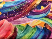 Load image into Gallery viewer, Bold Brushstrokes with Stars - Order by half yard -instructions below on base fabrics