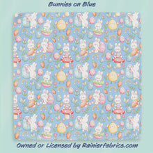 Load image into Gallery viewer, Bunnies and Eggs with Background Options - 2-5 day turnaround - Order by 1/2 yard; Description of bases below