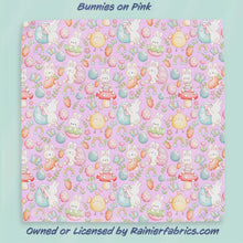 Load image into Gallery viewer, Bunnies and Eggs with Background Options - 2-5 day turnaround - Order by 1/2 yard; Description of bases below