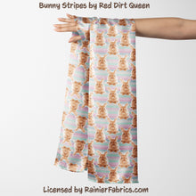 Load image into Gallery viewer, Bunny Stripes by Red Dirt Queen - 2-5 day turnaround - Order by 1/2 yard; Description of bases below