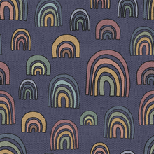 Load image into Gallery viewer, Burlap Rainbows by Popologie - Order by Half Yard - See below for instructions on ordering and base fabrics