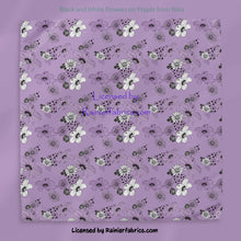 Load image into Gallery viewer, Black and White Flowers with Options by Nina - 2-5 business days to ship - Order by 1/2 yard