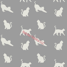 Load image into Gallery viewer, Lounging Cats in lots of colors - by Nina - Order by half yard - See below for instructions on ordering and base fabrics