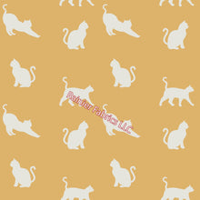 Load image into Gallery viewer, Lounging Cats in lots of colors - by Nina - Order by half yard - See below for instructions on ordering and base fabrics