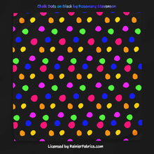 Load image into Gallery viewer, Chalk Flowers AND Chalk Dots by Rosemary Stevenson - 2-5 day turnaround - Order by 1/2 yard; Description of bases below