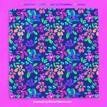 Load image into Gallery viewer, Chalk Flowers AND Chalk Dots by Rosemary Stevenson - 2-5 day turnaround - Order by 1/2 yard; Description of bases below