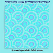 Load image into Gallery viewer, Inspired Circles with color options from Rosemary Stevenson - 2-5 day TAT - Order by 1/2 yard; Blankets and towels available too