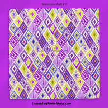 Load image into Gallery viewer, IKAT Watercolors with almost 30 variations and solids. 2-5 business days to ship - Please order by 1/2 yard; Description of bases below
